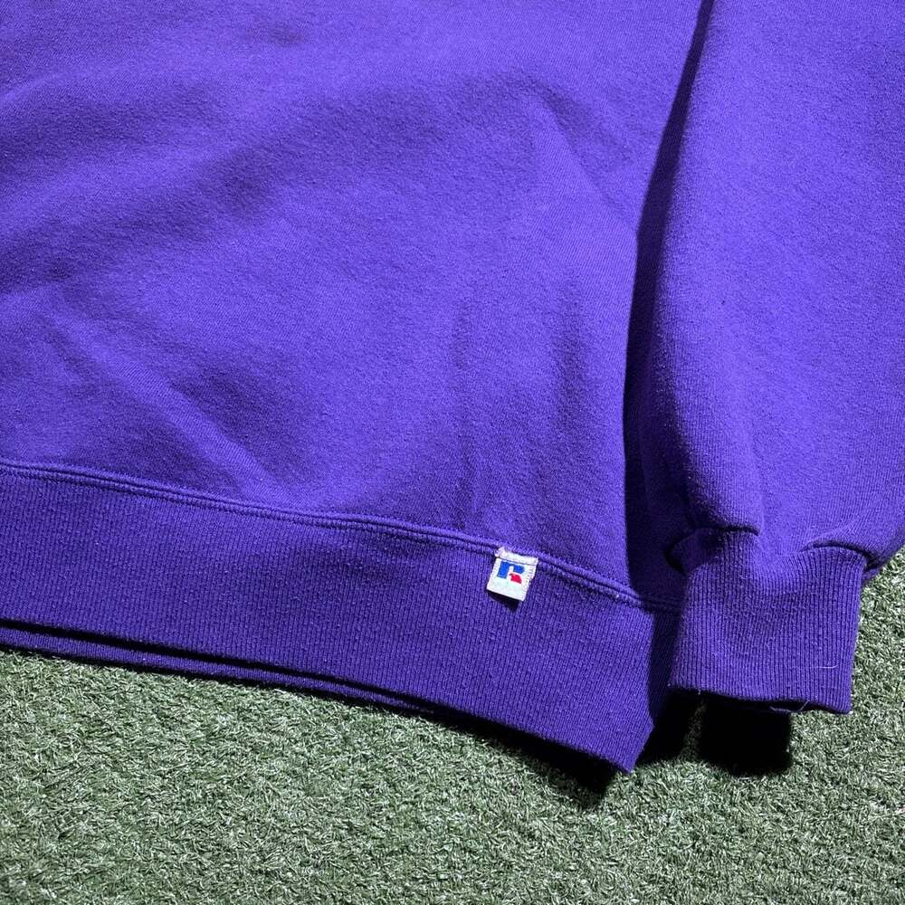 Vintage 90s Russell Athletic Sneaker Stadium Embroidered Crewneck Sweatshirt - Picture 3 of 7